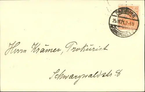 Freiburg Breisgau Breisgauverein Schauinsland
3. Vereinsabend 1921 / Freiburg im Breisgau /Breisgau-Hochschwarzwald LKR