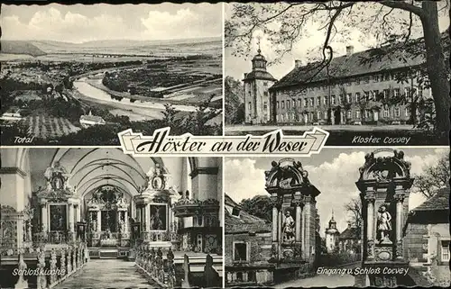 Hoexter Weser Kloster Cocvey Schloss Kirche  / Hoexter /Hoexter LKR