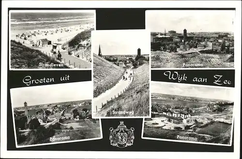 Wijk aan Zee Strand Panorama / Niederlande /