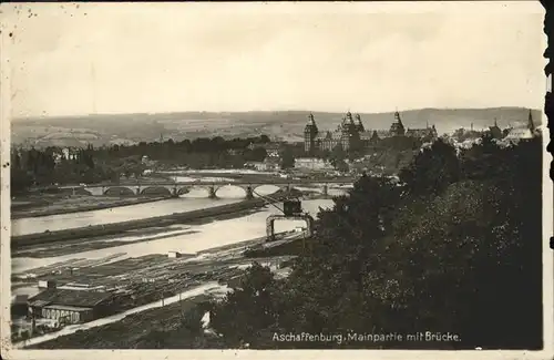 Aschaffenburg Main Mainpartie Bruecke / Aschaffenburg /Aschaffenburg LKR