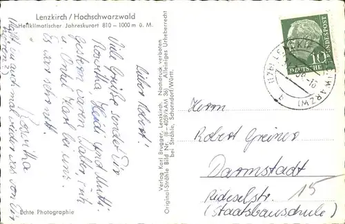 Lenzkirch Hochschwarzwald / Lenzkirch /Breisgau-Hochschwarzwald LKR