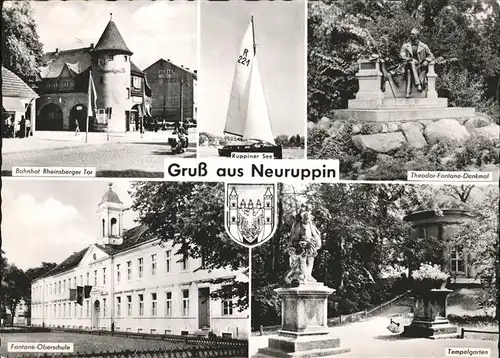 Neuruppin Bahnhof Rheinsberger Tor Theodor Fontane ##d  / Neuruppin /Ostprignitz-Ruppin LKR