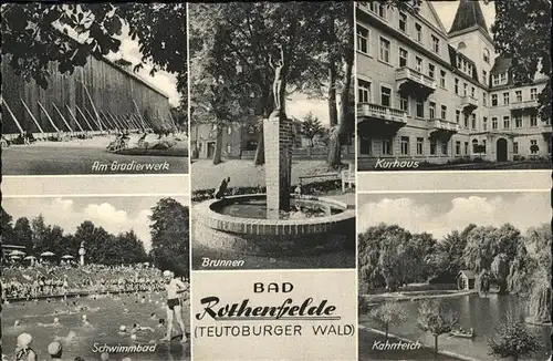 Bad Rothenfelde Kahnteich Kurhaus Gradierwerk Schwimmbad / Bad Rothenfelde /Osnabrueck LKR