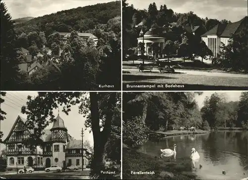 Bad Liebenstein Kurhaus Brunnentempel Badehaus Forellenteich Postamt / Bad Liebenstein /Wartburgkreis LKR