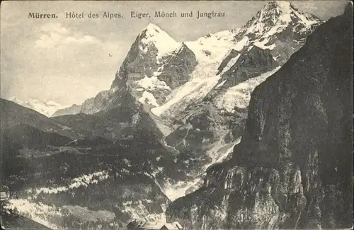 Muerren BE Muerren Hotel des Alpes Eiger Moench Jungfrau * / Muerren /Bz. Interlaken