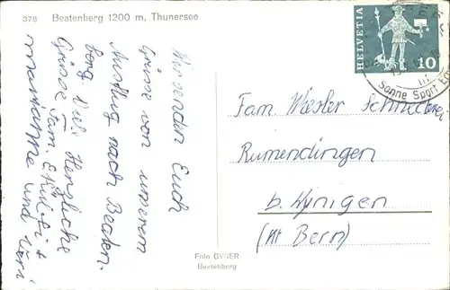Beatenberg Beatenberg Thunersee x / Beatenberg /Bz. Interlaken