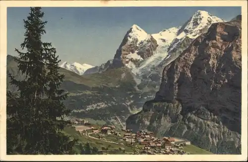 Muerren BE Muerren Wetterhorn Eiger Moench * / Muerren /Bz. Interlaken