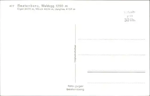 Beatenberg Beatenberg Waldegg Eiger Moench Jungfrau * / Beatenberg /Bz. Interlaken