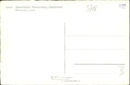 Kandersteg BE Kandersteg Sesselbahn Oeschinen * / Kandersteg /Bz. Frutigen