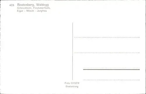 Beatenberg Beatenberg Waldegg Schreckhorn Finsteraarhorn Eiger Moench Jungfrau * / Beatenberg /Bz. Interlaken