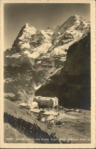 Muerren BE Muerren Hotel des Alpes Moench Eiger * / Muerren /Bz. Interlaken