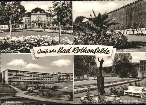 Bad Rothenfelde Bad Rothenfelde Badehaus Sanatorium Maerchenbrunnen Gradierwerk x / Bad Rothenfelde /Osnabrueck LKR