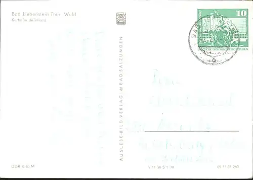 Bad Liebenstein Bad Liebenstein Kurheim Bernhard x / Bad Liebenstein /Wartburgkreis LKR