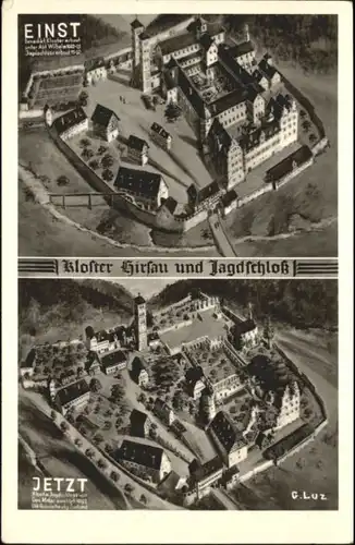 Hirsau Hirsau Fliegeraufnahme Kloster Jagd Schloss Einst Jetzt * / Calw /Calw LKR
