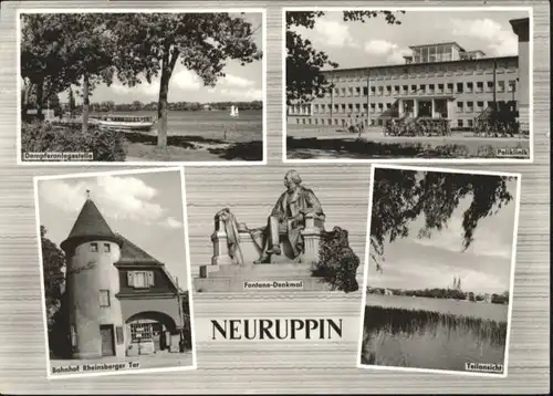 Neuruppin Neuruppin Bahnhof Rheinsberger Tor Dampferanlegestelle Polikinik Fontane Denkmal  x / Neuruppin /Ostprignitz-Ruppin LKR