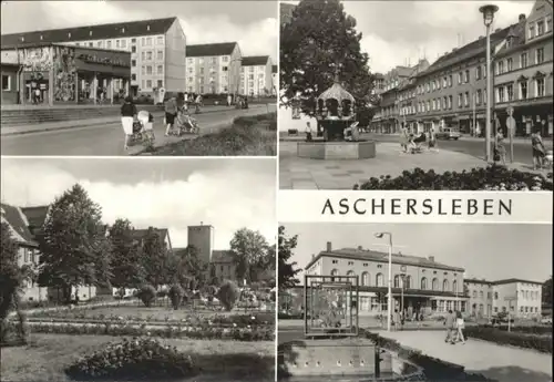 Aschersleben Aschersleben Kosmonautenviertel Rosarium Markt Hennebrunnen Bahnhof * / Aschersleben /Salzlandkreis LKR