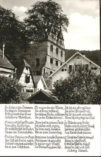 Hirsau Hirsau Gedicht Ludwig Uhland * / Calw /Calw LKR