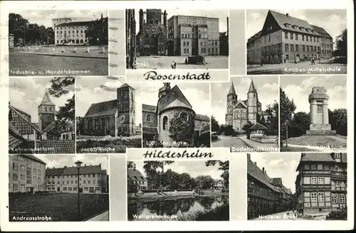 Hildesheim Hildesheim IHK Markt Knabenmittelschule Jacobikirche Godehardikirche Bismarckturm Andreasstrasse x / Hildesheim /Hildesheim LKR