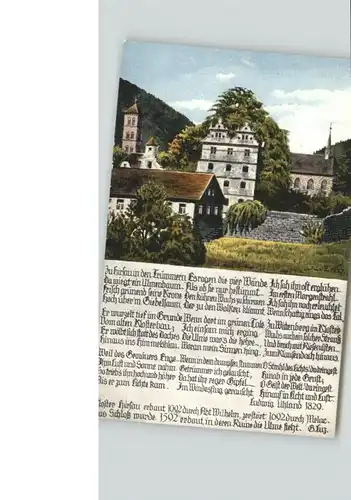 Hirsau Hirsau Schlossruine Ulme Kuenstler Johs. Luz Gedicht Ludwig Uhland * / Calw /Calw LKR