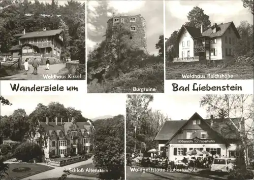 Bad Liebenstein Bad Liebenstein Waldhaus Kissel Burgruine Waldhaus Reichshoehe Schloss Altenstein Waldgaststaette Hubertushof x / Bad Liebenstein /Wartburgkreis LKR