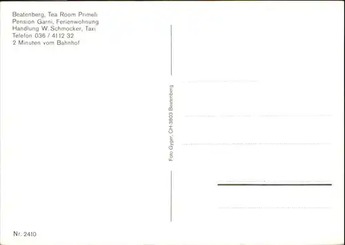 Beatenberg Beatenberg Tea Room Primeli Pension Garni * / Beatenberg /Bz. Interlaken
