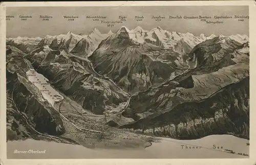 hw00093 Interlaken BE  Kategorie. Interlaken Alte Ansichtskarten