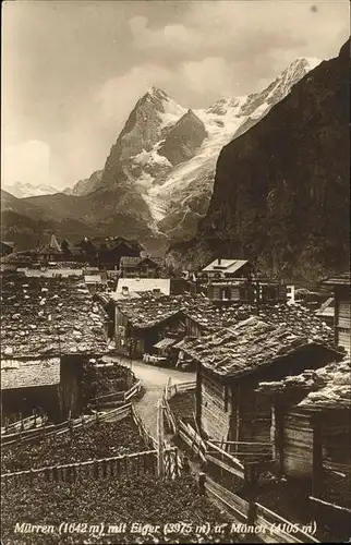 hw00761 Muerren BE Eiger Kategorie. Muerren Alte Ansichtskarten