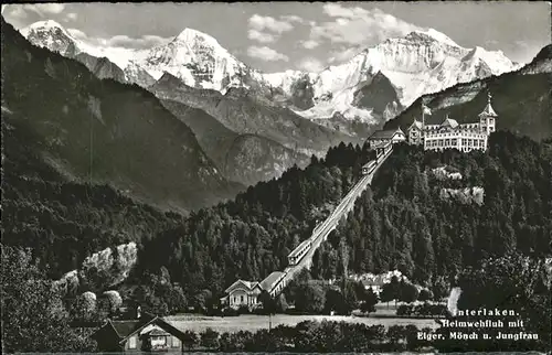 hw01504 Interlaken BE Heimwehfluh Eiger Moench Jungfrau Kategorie. Interlaken Alte Ansichtskarten