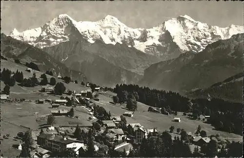 Beatenberg Waldegg Eiger Moench Jungfrau Kat. Beatenberg