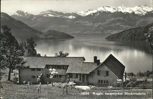 hw02058 Weggis LU Aargauisches Blaukreuzheim Kategorie. Weggis Alte Ansichtskarten