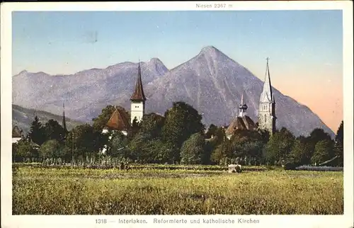 hw02271 Interlaken BE Kirche  Kategorie. Interlaken Alte Ansichtskarten