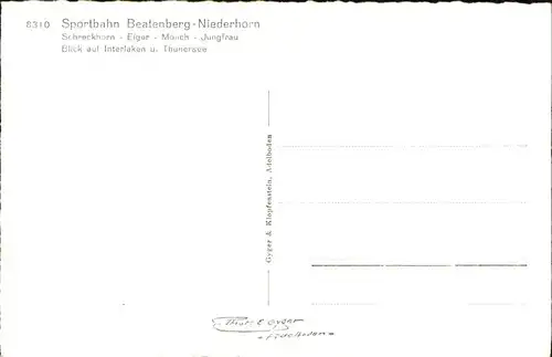 Beatenberg Sportbahn Niederhorn Kat. Beatenberg