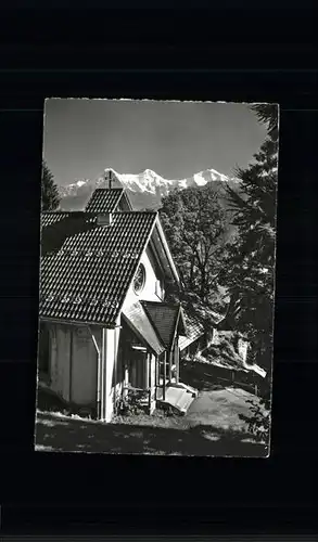 Beatenberg Kirche Eiger Moench Jungfrau Kat. Beatenberg