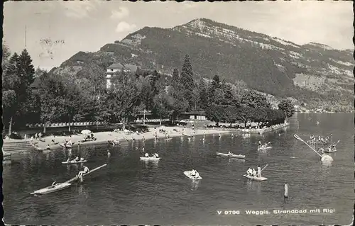 hw02729 Weggis LU Strandbad Rigi Kategorie. Weggis Alte Ansichtskarten