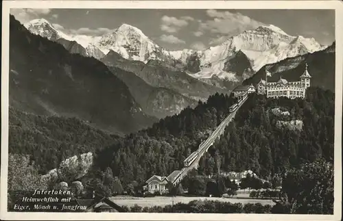 hw04269 Interlaken BE Heimwehfluh, Eiger, Moench, Jungfrau Kategorie. Interlaken Alte Ansichtskarten