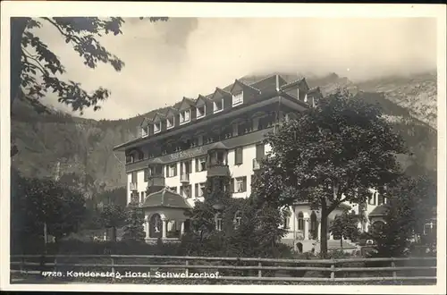 hw12711 Kandersteg BE Hotel Schweizerhof Kategorie. Kandersteg Alte Ansichtskarten