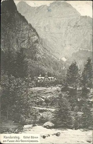 hw13317 Kandersteg BE Hotel Baeren  Kategorie. Kandersteg Alte Ansichtskarten