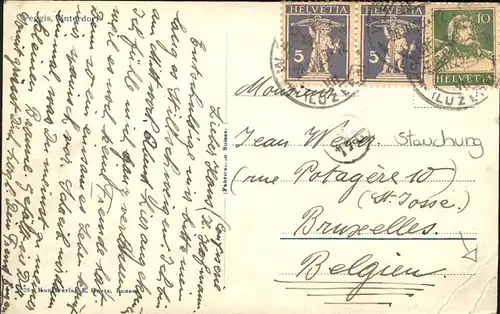 hw13393 Weggis LU Unterdorf Boot Kategorie. Weggis Alte Ansichtskarten