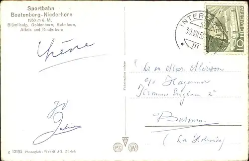 Beatenberg Sesselbahn Kat. Beatenberg