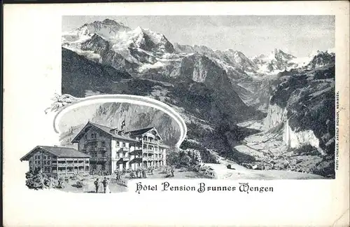 Wengen Hotel Pension Brunner Kat. Wengen