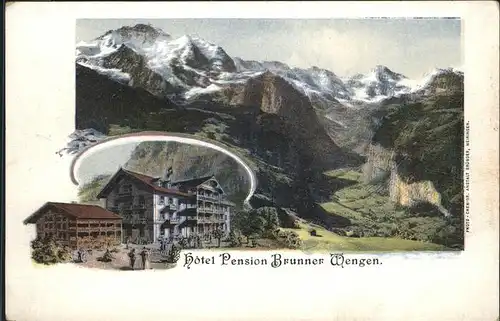 Wengen Hotel Pension Brunner Kat. Wengen