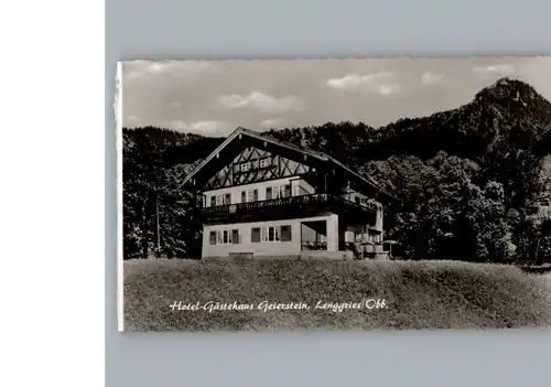 Lenggries Werbe-Karte Gaestehaus Geierstein / Lenggries /Bad Toelz-Wolfratshausen LKR