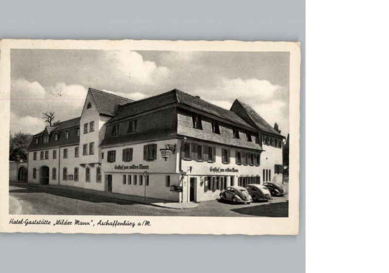 Aschaffenburg Main Hotel Wilder Mann Aschaffenburg Aschaffenburg Lkr Nr K184381 Oldthing Ansichtskarten Bayern