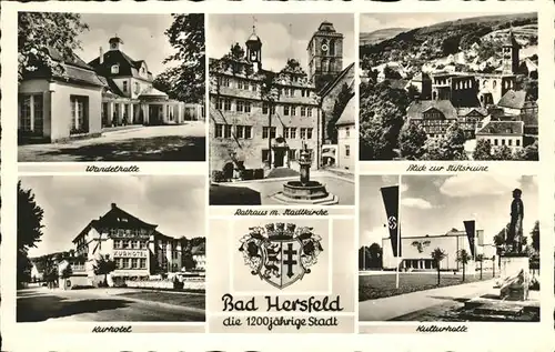 Bad Hersfeld Wappen Stiftsruine Kulturhalle Kurhotel Kat. Bad Hersfeld
