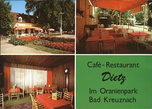 Bad Kreuznach Cafe Dietz Oranienpark Kat. Bad Kreuznach