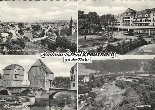 Bad Kreuznach Kauzenburg Kurhaus Brueckenhaeuser Salinental Kat. Bad Kreuznach