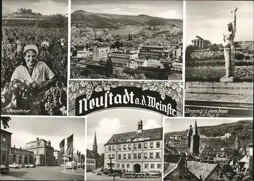 Neustadt Weinstrasse Ehrenmal Weinlese Marktplatz Kat. Neustadt an der Weinstr.