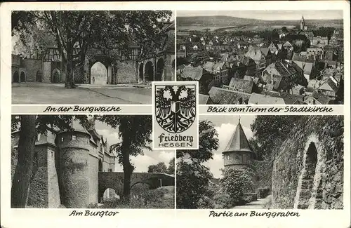 Friedberg Hessen Burgtor Burggraben Burgwache Kat. Friedberg (Hessen)