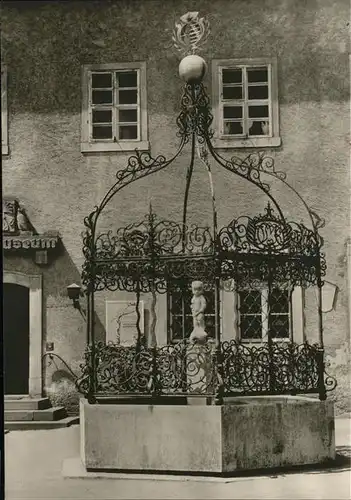 Zittau Gruener Born vor Stadtmuseum Kat. Zittau