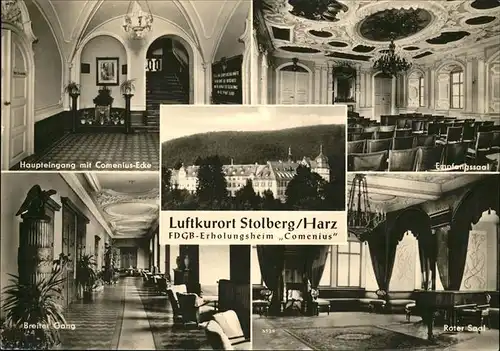 Stolberg Harz Emfpangshalle Roter Saal FDGB Erholungsheim Comenius Kat. Stolberg Harz